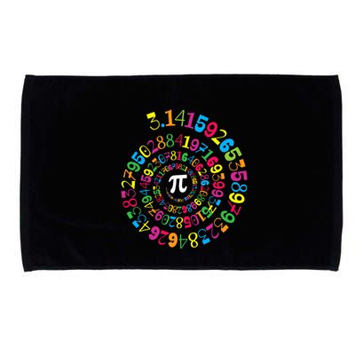 Happy Pi Day 3.14 Mathematic Math Teacher Gift Spiral Pi Day Microfiber Hand Towel