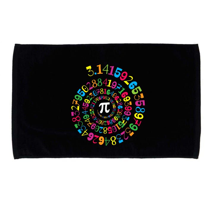 Happy Pi Day 3.14 Mathematic Math Teacher Gift Spiral Pi Day Microfiber Hand Towel