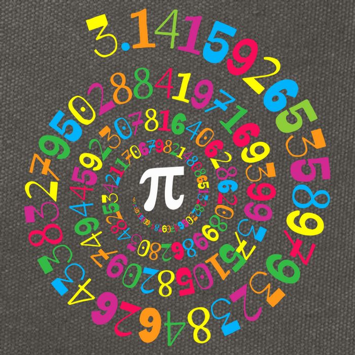 Happy Pi Day 3.14 Mathematic Math Teacher Gift Spiral Pi Day Cotton Canvas Backpack