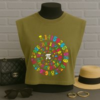 Happy Pi Day 3.14 Mathematic Math Teacher Gift Spiral Pi Day Garment-Dyed Women's Muscle Tee