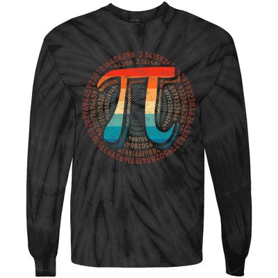 Happy Pi Day 3.14 Pi Day Math Lover Teacher Mathematics Tie-Dye Long Sleeve Shirt