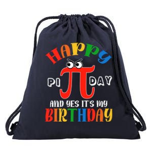 Happy Pi Day March 14th Birthday Funny Great Gift Drawstring Bag