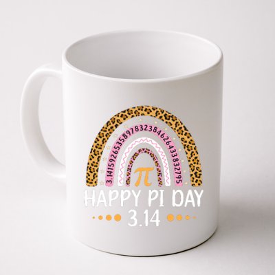 Happy Pi Day Mathematic Math Teacher Gift Leopard Rainbow Coffee Mug