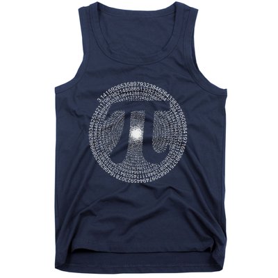 Happy Pi Day 3.14 Mathematic Math Teacher Gift Spiral Pi Day Tank Top