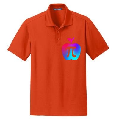 Happy Pi Day Cute Apple Pie 3.14 Funny Science Math Teacher Dry Zone Grid Polo