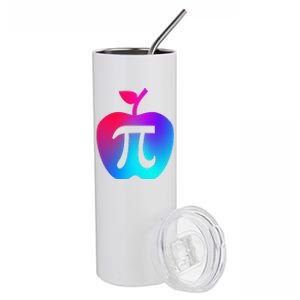 Happy Pi Day Cute Apple Pie 3.14 Funny Science Math Teacher Stainless Steel Tumbler