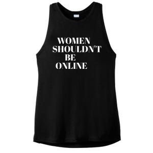 H Pearl Davis Women Shouldn’T Be Online Ladies PosiCharge Tri-Blend Wicking Tank