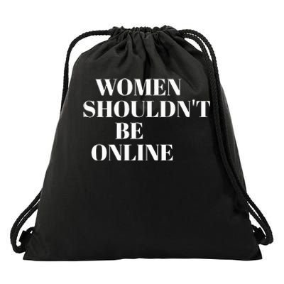 H Pearl Davis Women Shouldn’T Be Online Drawstring Bag