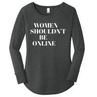 H Pearl Davis Women Shouldn’T Be Online Women's Perfect Tri Tunic Long Sleeve Shirt