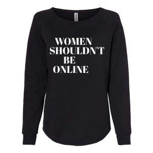 H Pearl Davis Women Shouldn’T Be Online Womens California Wash Sweatshirt