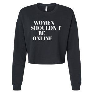 H Pearl Davis Women Shouldn’T Be Online Cropped Pullover Crew