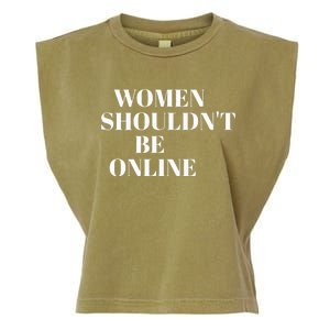 H Pearl Davis Women Shouldn’T Be Online Garment-Dyed Women's Muscle Tee