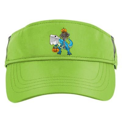 Halloween Pumpkin Dinosaur Skeleton T Rex Gift Adult Drive Performance Visor