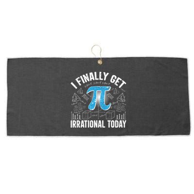 Happy Pi Day March 14 I Finally Get Irrational Today Large Microfiber Waffle Golf Towel