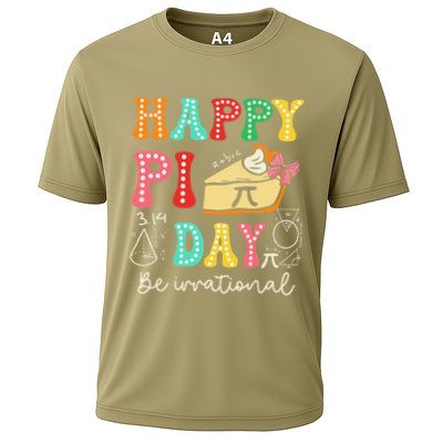 Happy Pi Day Funny Math Coach Teacher Pi Day Coquette Bow Cooling Performance Crew T-Shirt