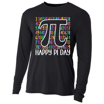 Happy Pi Day Math Teachers Student Professor Pi Day Cooling Performance Long Sleeve Crew