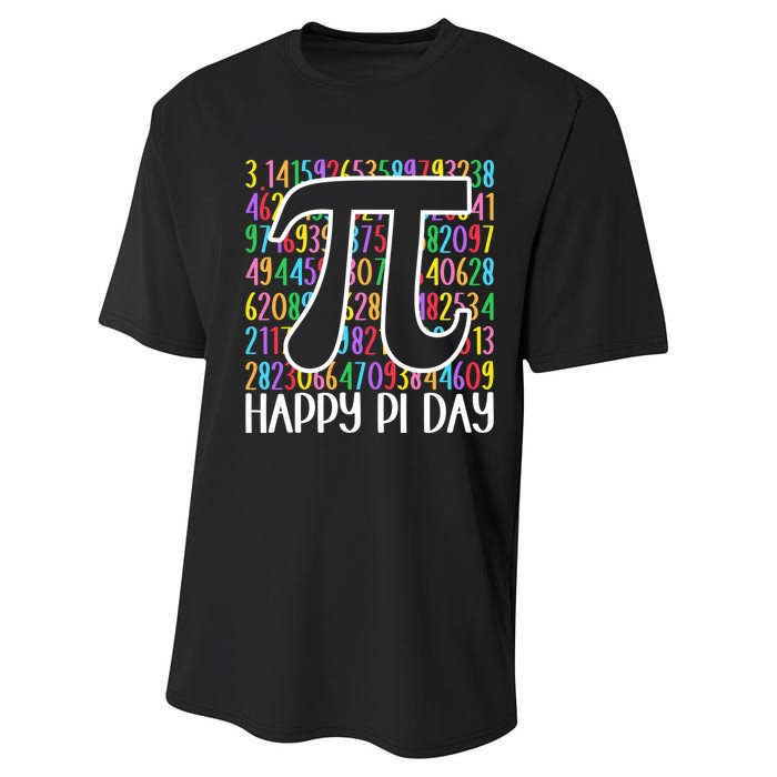 Happy Pi Day Math Teachers Student Professor Pi Day Performance Sprint T-Shirt