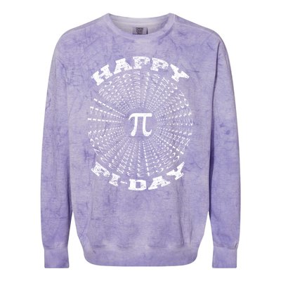 Happy Pi Day Math Spiral Pi Meaningful Gift Colorblast Crewneck Sweatshirt