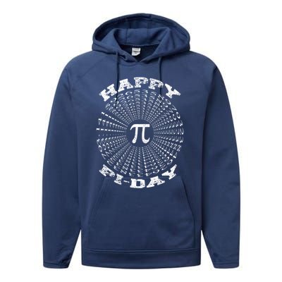 Happy Pi Day Math Spiral Pi Meaningful Gift Performance Fleece Hoodie