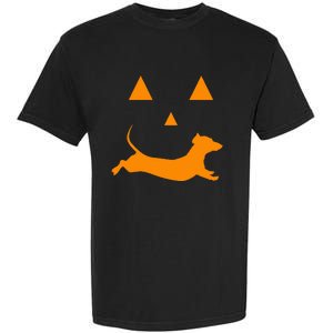 Halloween Pumpkin Dachshund Jackolantern Garment-Dyed Heavyweight T-Shirt