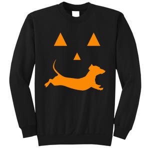 Halloween Pumpkin Dachshund Jackolantern Sweatshirt