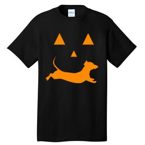 Halloween Pumpkin Dachshund Jackolantern Tall T-Shirt