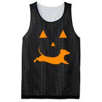 Halloween Pumpkin Dachshund Jackolantern Mesh Reversible Basketball Jersey Tank