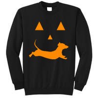 Halloween Pumpkin Dachshund Jackolantern Tall Sweatshirt