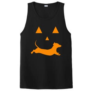 Halloween Pumpkin Dachshund Jackolantern PosiCharge Competitor Tank