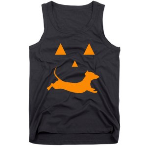 Halloween Pumpkin Dachshund Jackolantern Tank Top