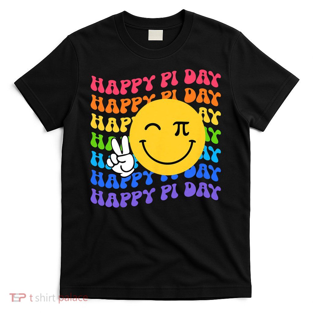 Happy Pi Day Groovy 3.14 Pi Number Teacher Women Girls T-Shirt