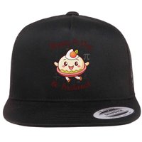 Happy Pi Day Be Irrational Funny Math Geek Kawaii Pie Flat Bill Trucker Hat