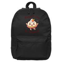 Happy Pi Day Be Irrational Funny Math Geek Kawaii Pie 16 in Basic Backpack