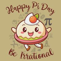 Happy Pi Day Be Irrational Funny Math Geek Kawaii Pie Mousepad