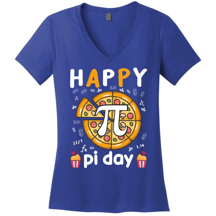 Happy Pi Day Math Teacher Pi Day Gift Great Gift Women's V-Neck T-Shirt