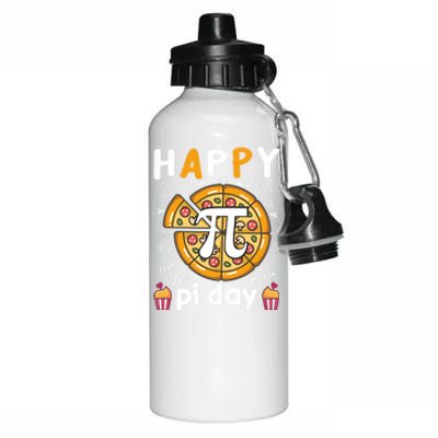 Happy Pi Day Math Teacher Pi Day Gift Great Gift Aluminum Water Bottle 