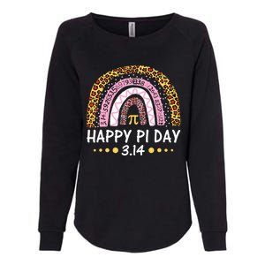 Happy Pi Day Mathematic Math Teacher Gifts Leopard Rainbow Womens California Wash Sweatshirt