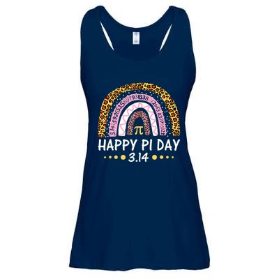 Happy Pi Day Mathematic Math Teacher Gifts Leopard Rainbow Ladies Essential Flowy Tank