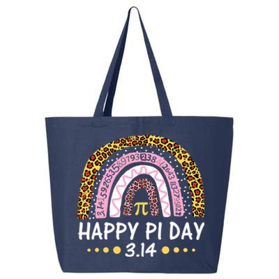 Happy Pi Day Mathematic Math Teacher Gifts Leopard Rainbow 25L Jumbo Tote