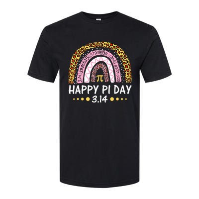 Happy Pi Day Mathematic Math Teacher Gifts Leopard Rainbow Softstyle® CVC T-Shirt