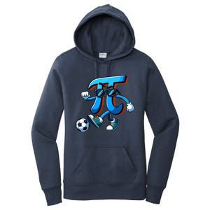 Happy Pi Day Soccer Lovers Pi Symbol Math Teachers Women's Pullover Hoodie