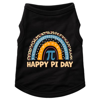 Happy Pi Day Leopard Rainbow Doggie Tank