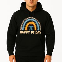 Happy Pi Day Leopard Rainbow Hoodie