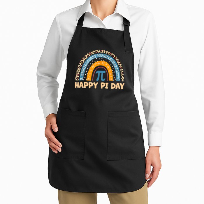 Happy Pi Day Leopard Rainbow Apron