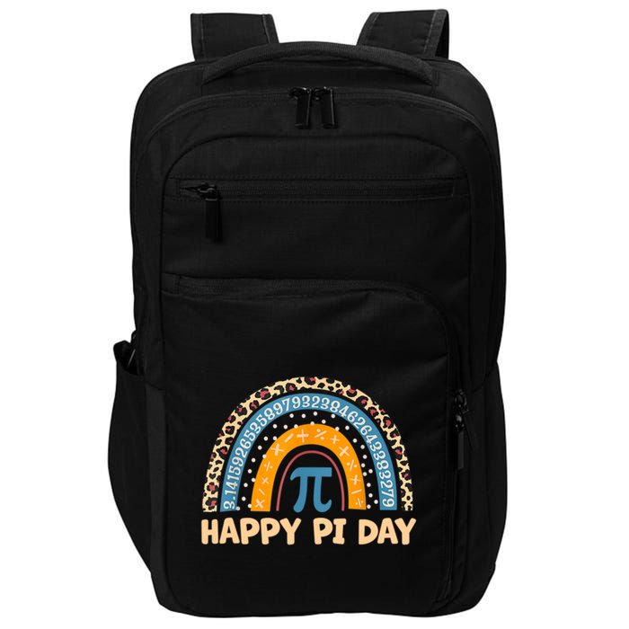 Happy Pi Day Leopard Rainbow Impact Tech Backpack