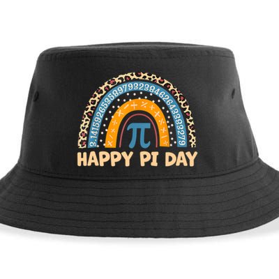 Happy Pi Day Leopard Rainbow Sustainable Bucket Hat