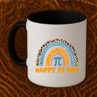 Happy Pi Day Leopard Rainbow Mug