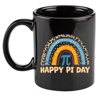 Happy Pi Day Leopard Rainbow 11oz C Handle Ceramic Mug
