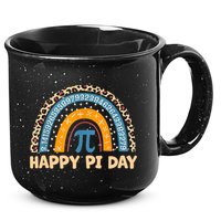 Happy Pi Day Leopard Rainbow 15oz Campfire Ceramic Mug