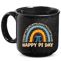 Happy Pi Day Leopard Rainbow 15oz Campfire Ceramic Mug
